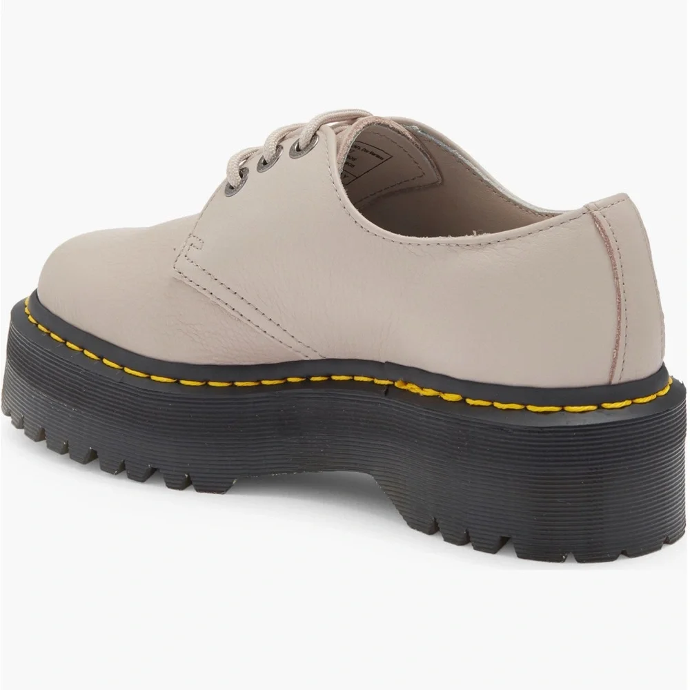 NEW! Dr. Martens Quad II Platform Derby in Vintage Taupe